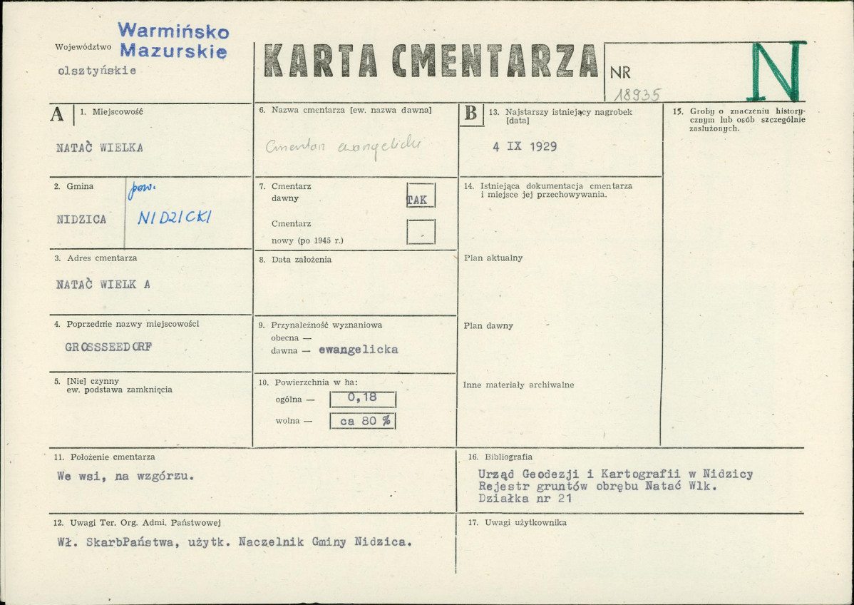 Karta cmentarza, skan nr 1