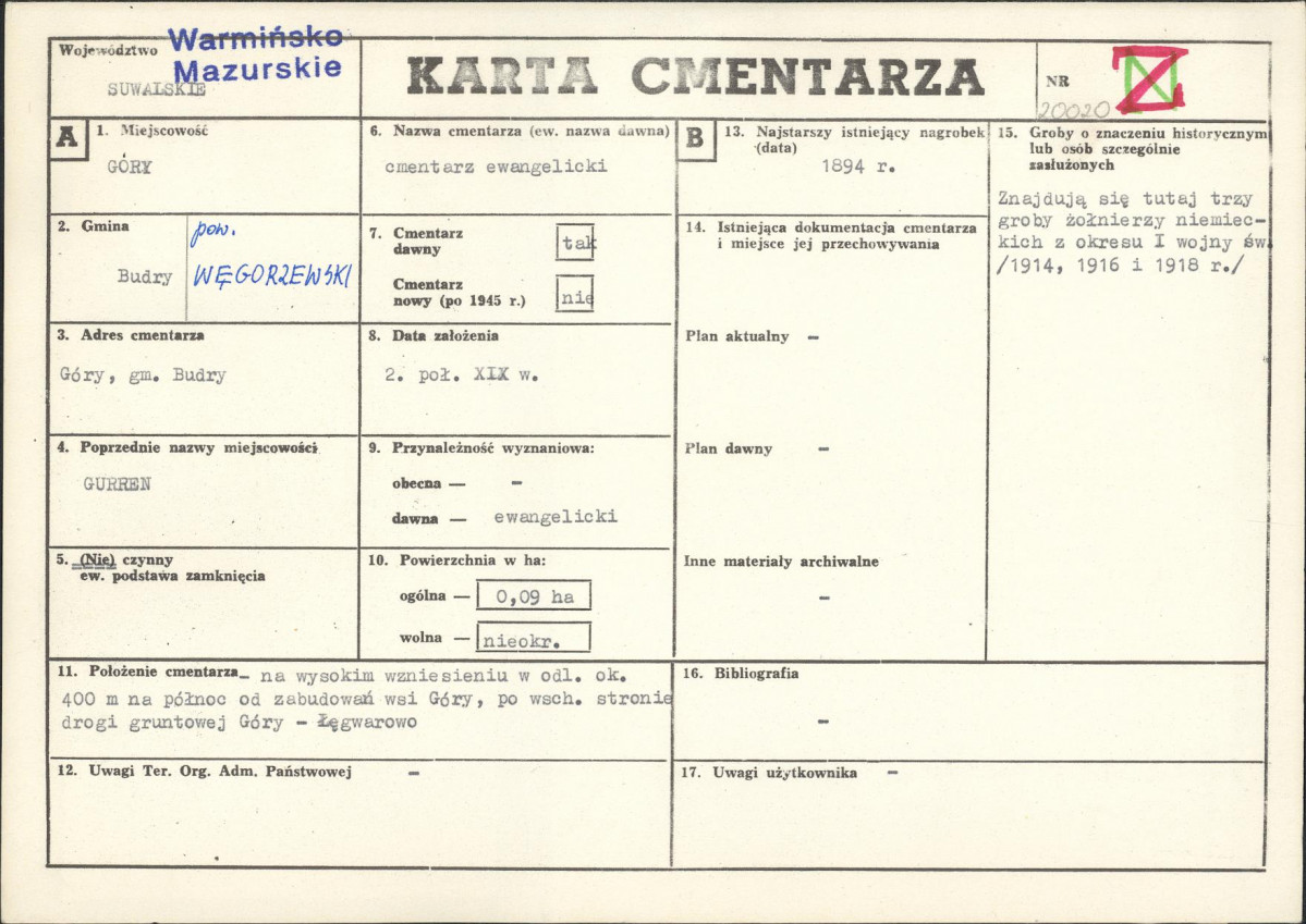 Karta cmentarza, skan nr 1