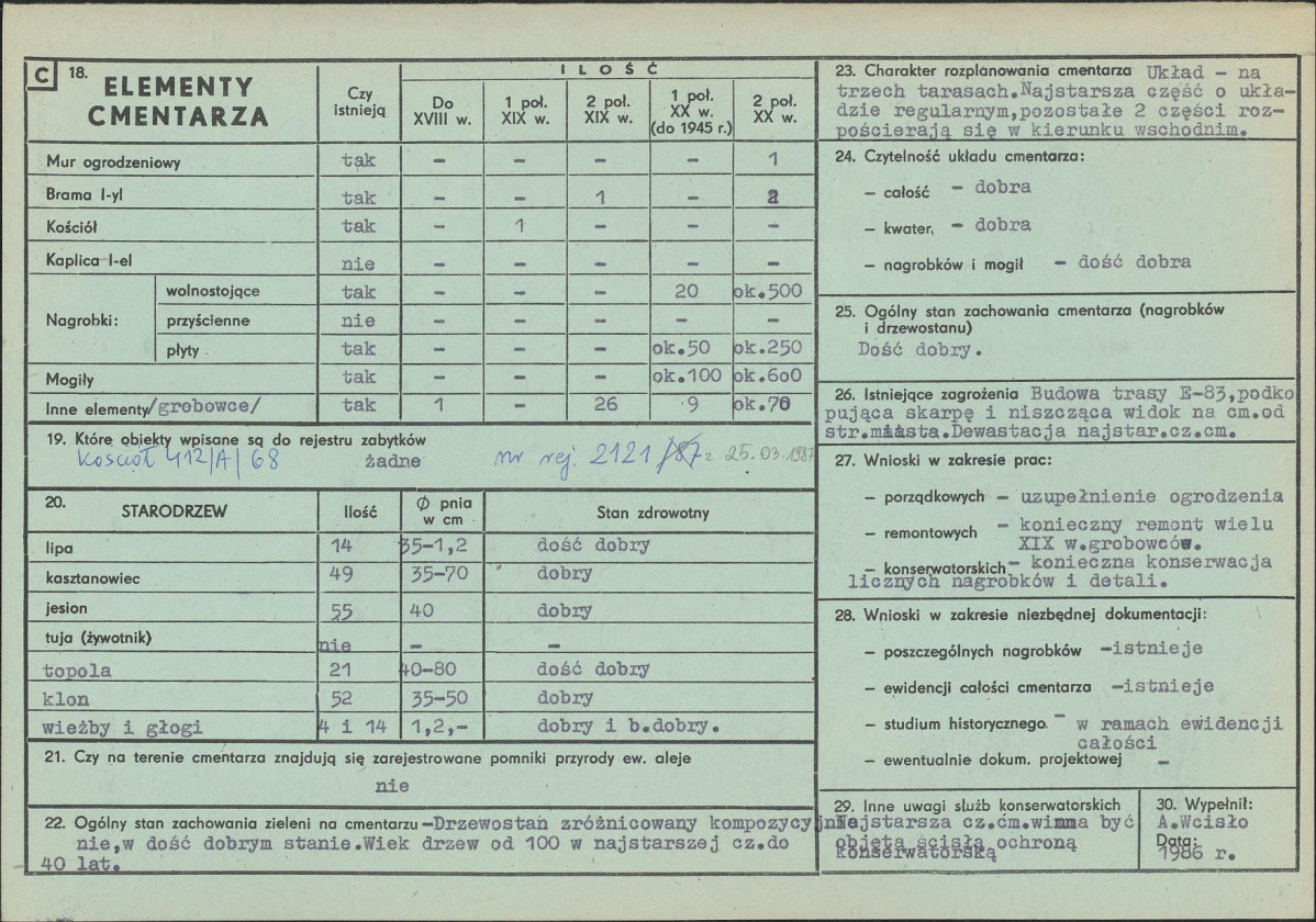 Karta cmentarza, skan nr 2