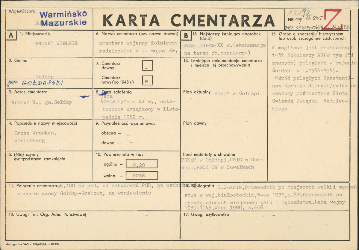 Karta cmentarza, skan nr 1