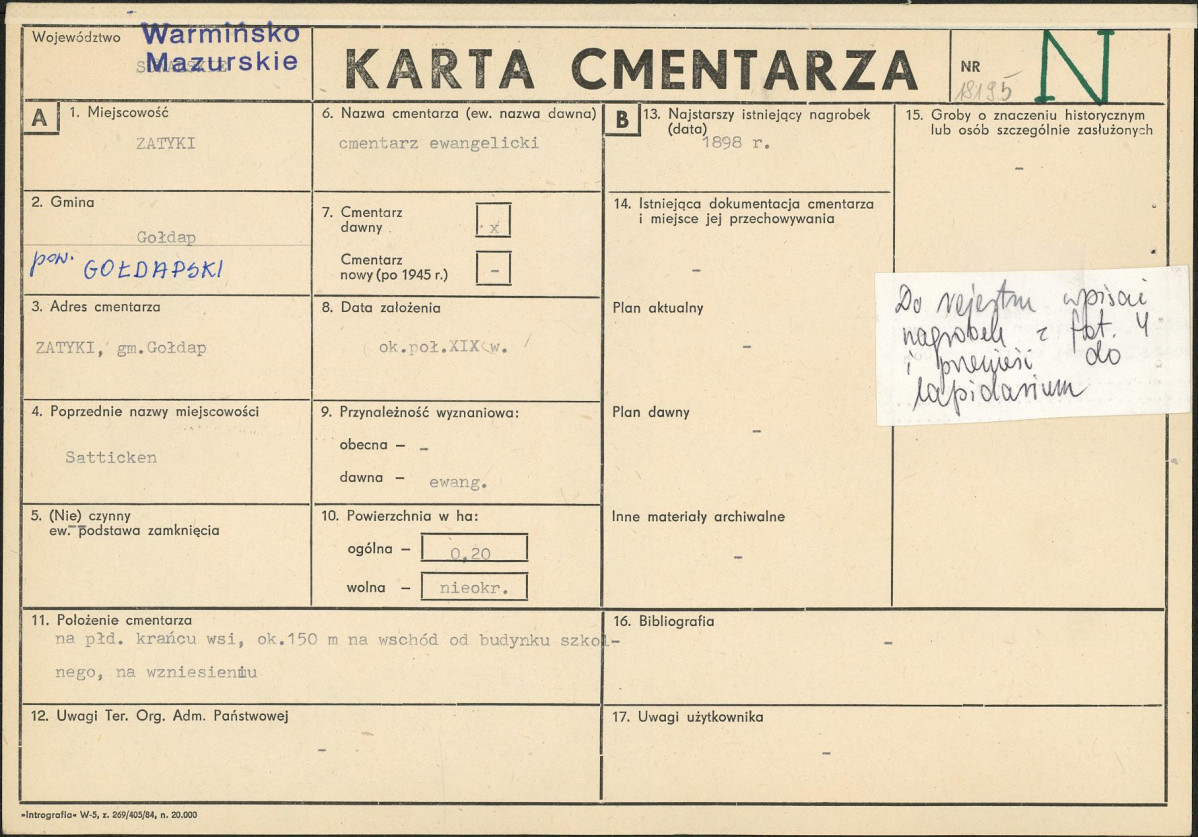 Karta cmentarza, skan nr 1