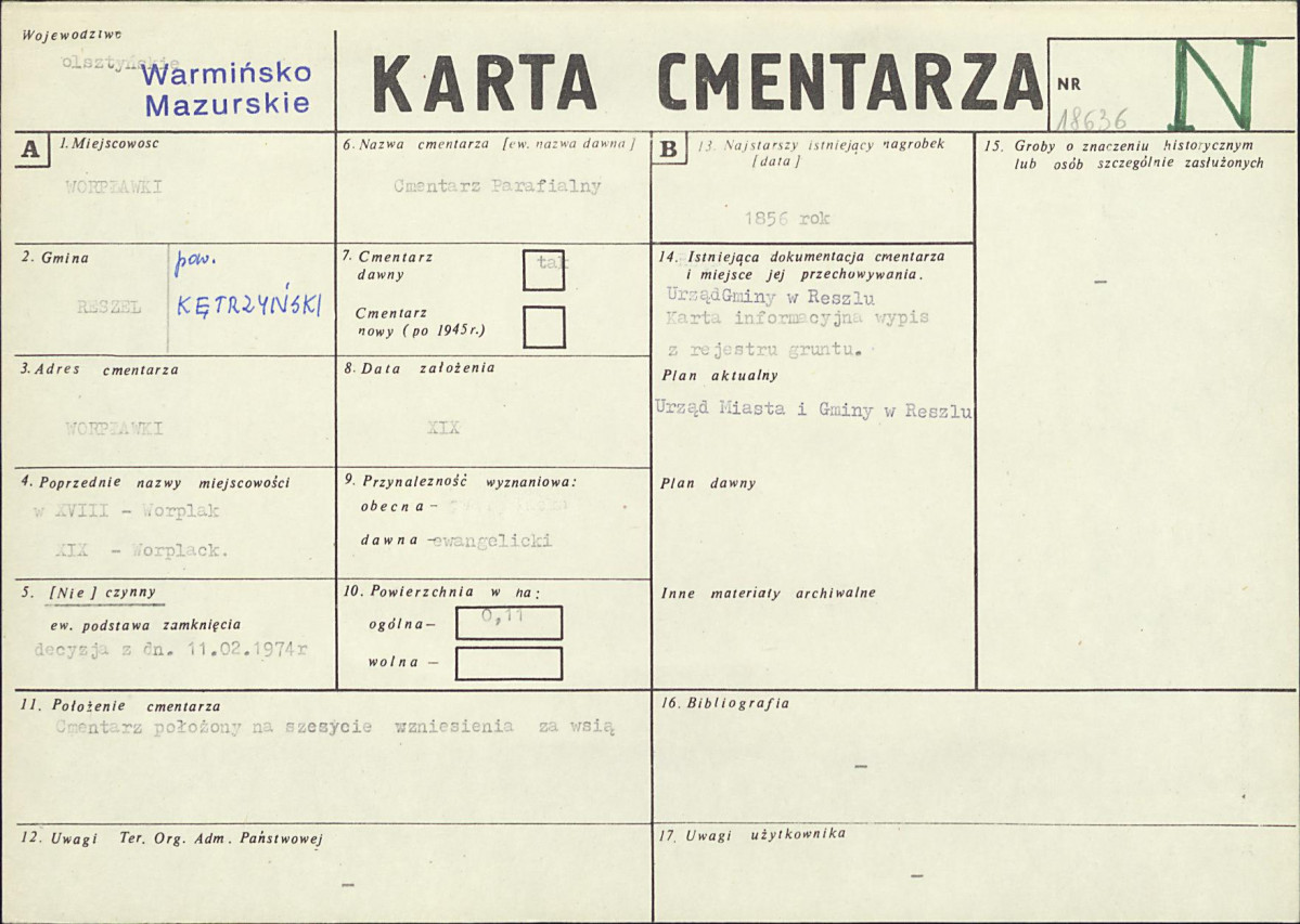 Karta cmentarza, skan nr 1