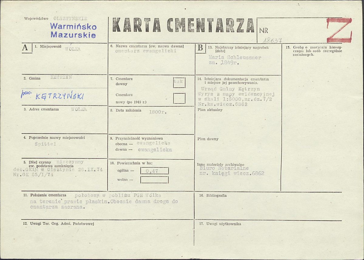 Karta cmentarza, skan nr 1