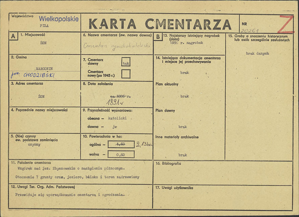Karta cmentarza, skan nr 1