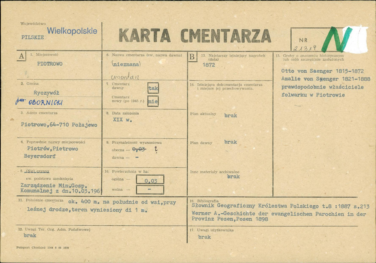 Karta cmentarza, skan nr 1