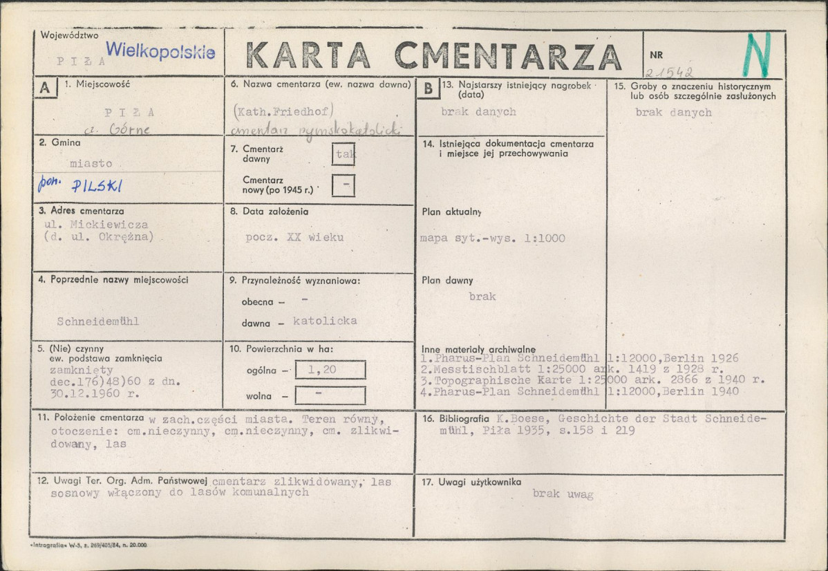 Karta cmentarza, skan nr 1