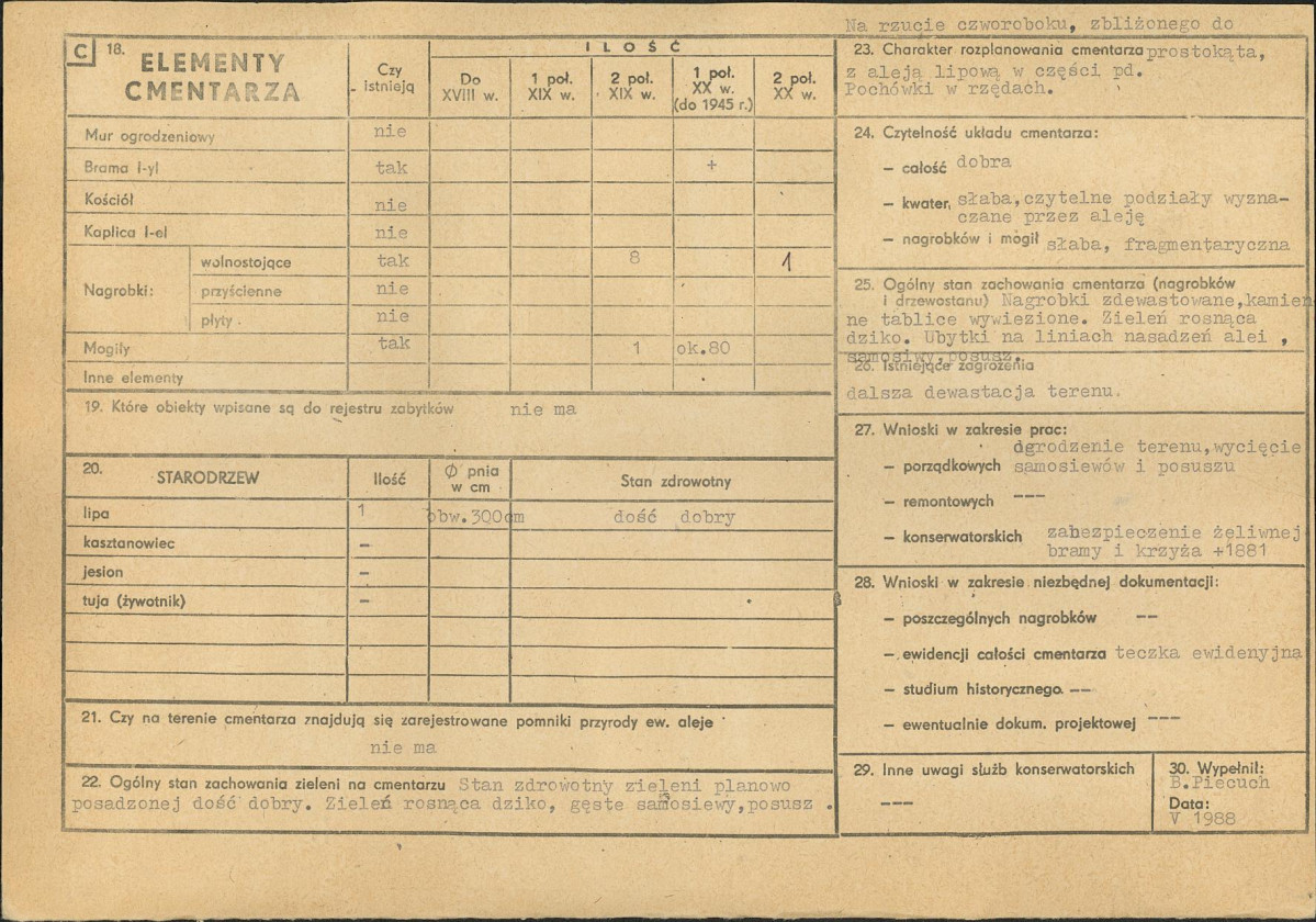 Karta cmentarza, skan nr 2