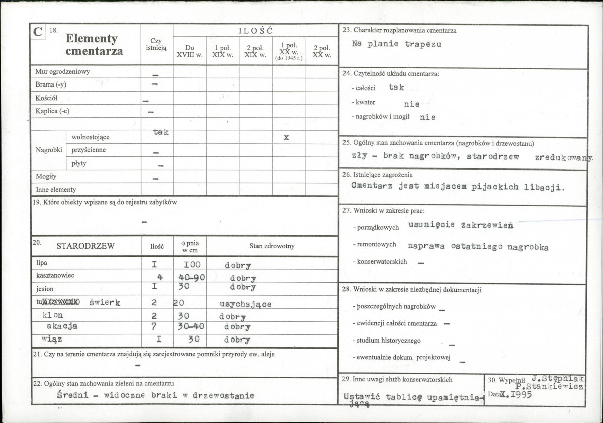 KC - Karta cmentarza, skan nr 2