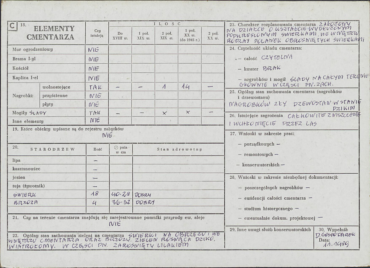 Karta cmentarza, skan nr 2