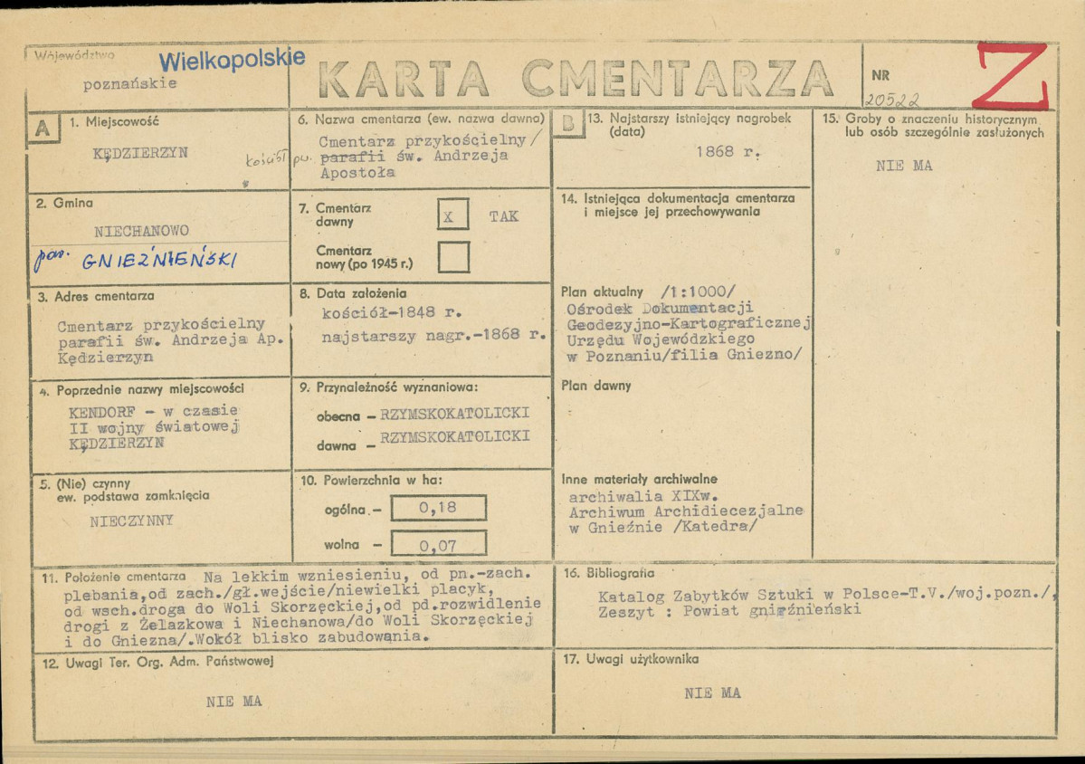 Karta cmentarza, skan nr 1