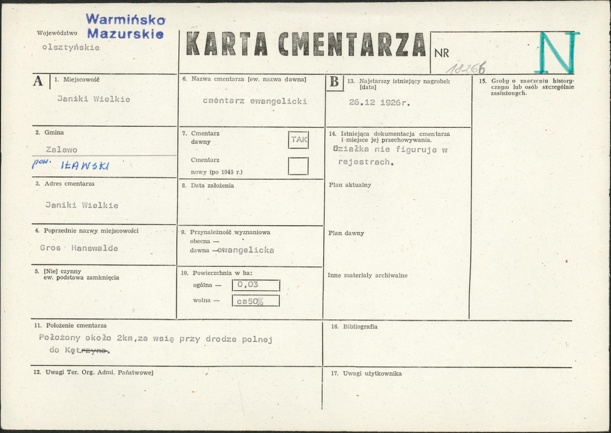 Karta cmentarza, skan nr 1