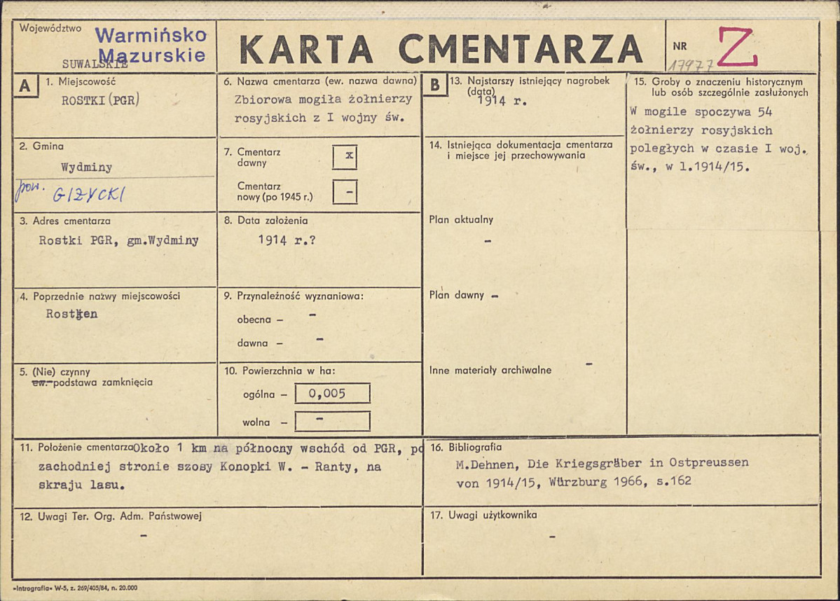 Karta cmentarza, skan nr 1