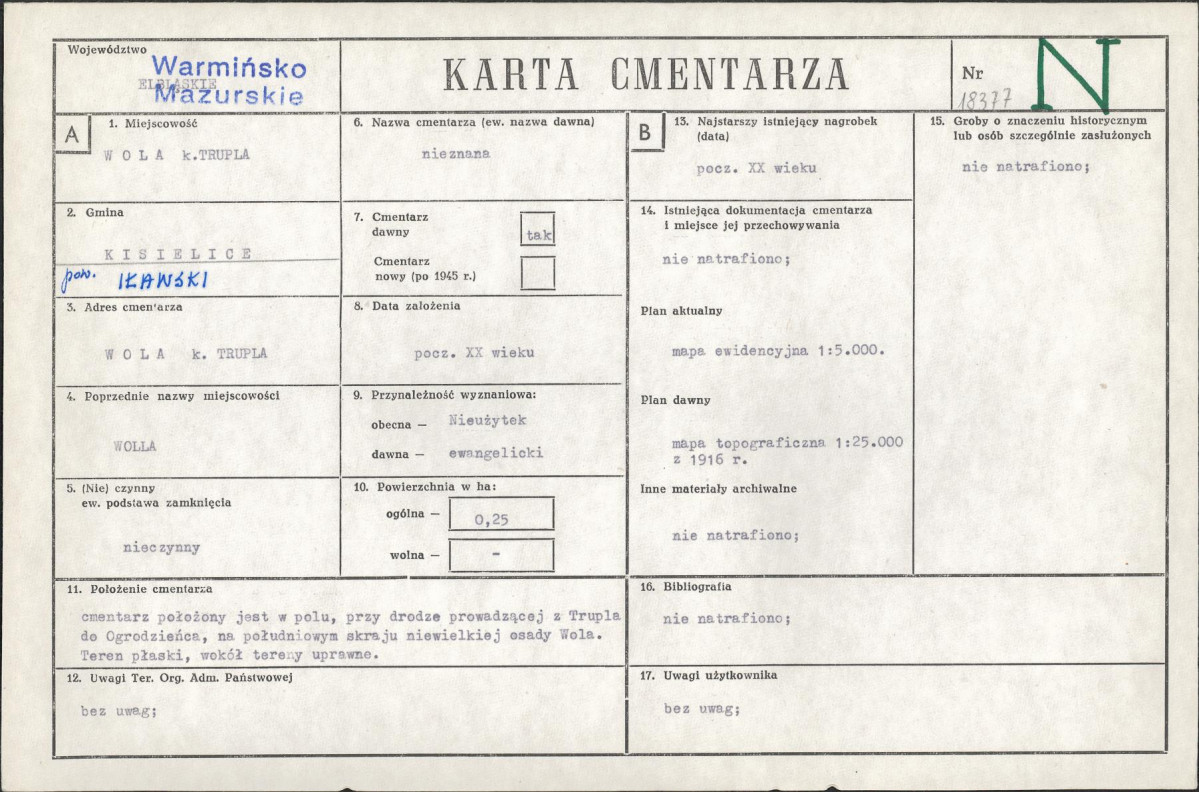 Karta cmentarza, skan nr 1