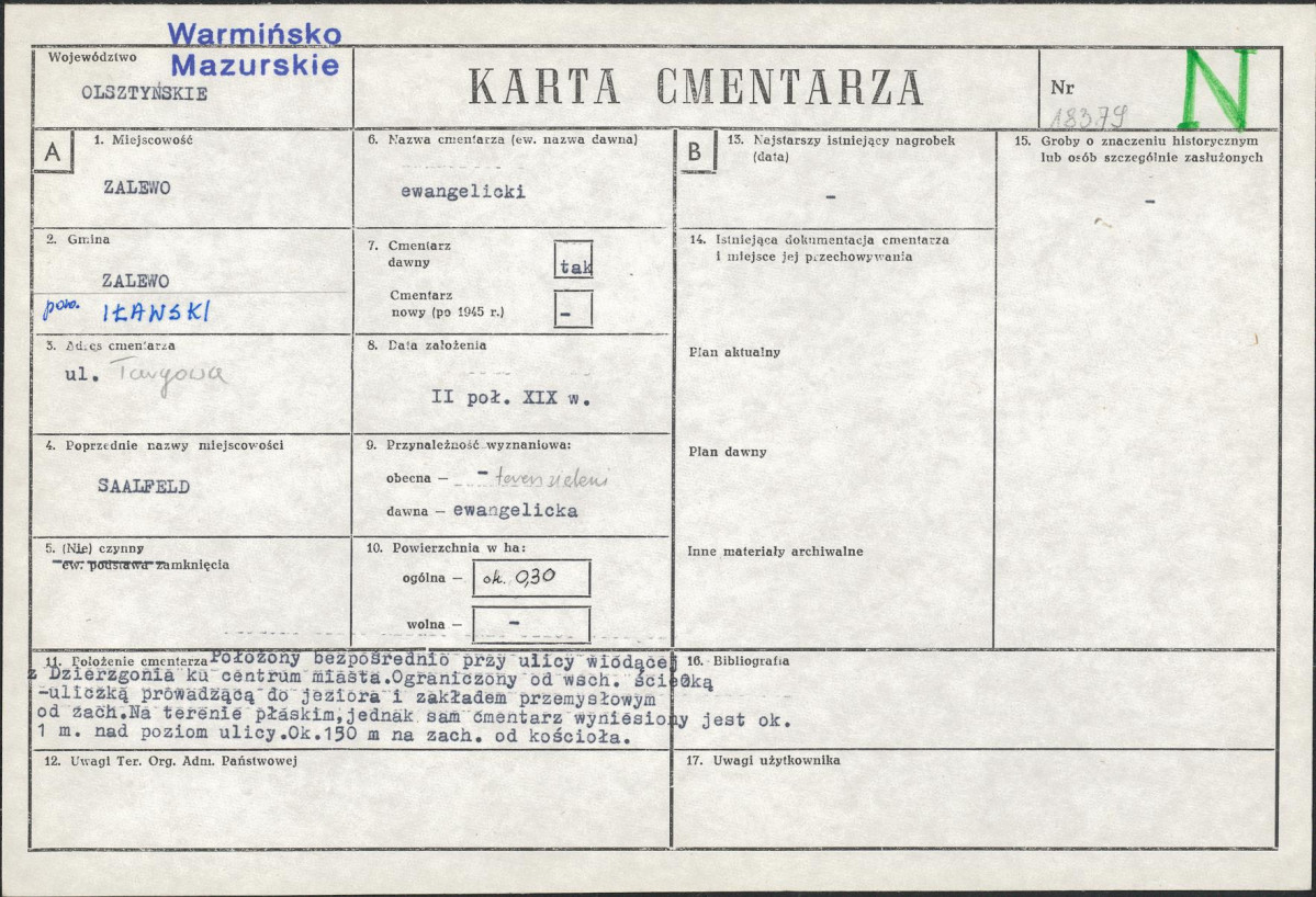 Karta cmentarza, skan nr 1