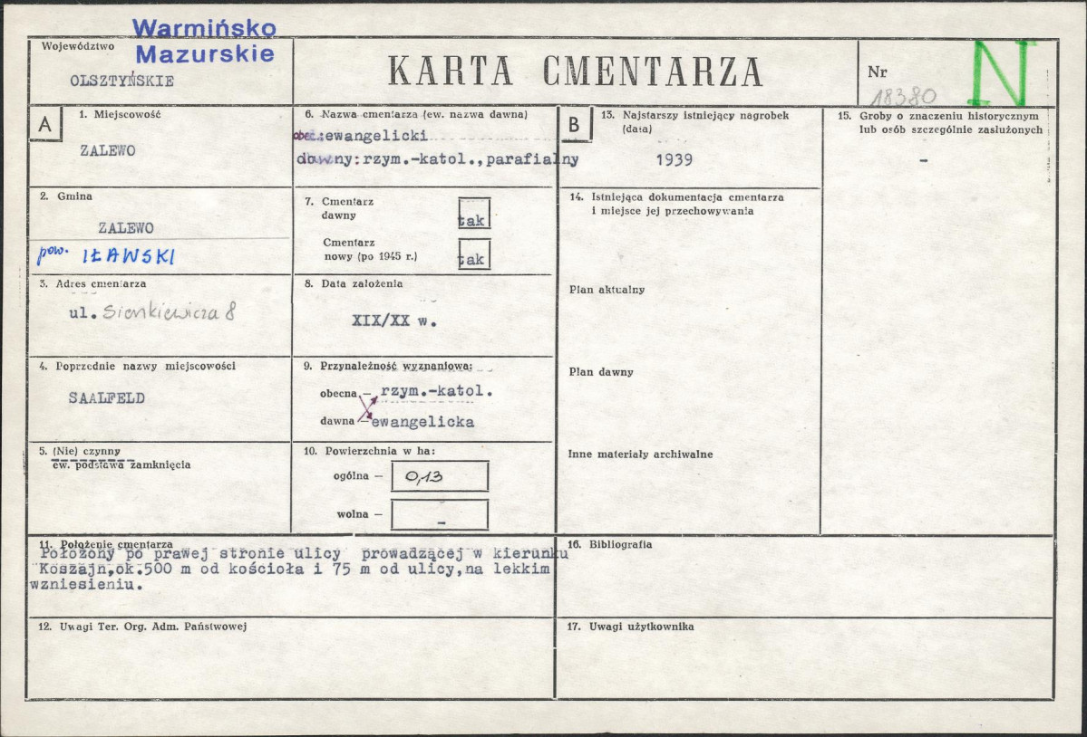 Karta cmentarza, skan nr 1