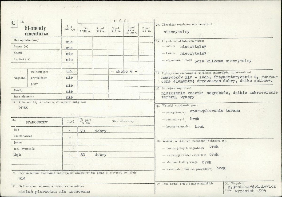 Karta cmentarza, skan nr 2