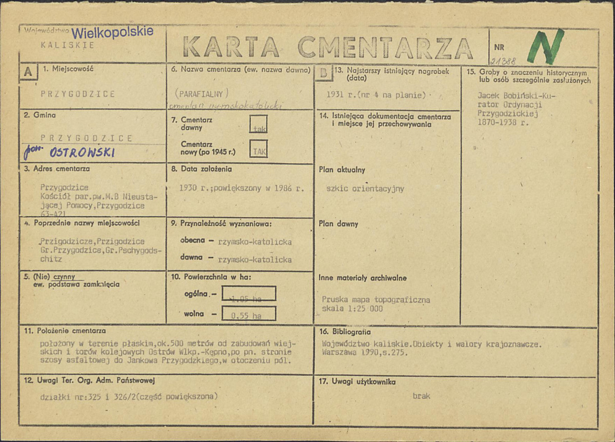 Karta cmentarza, skan nr 1