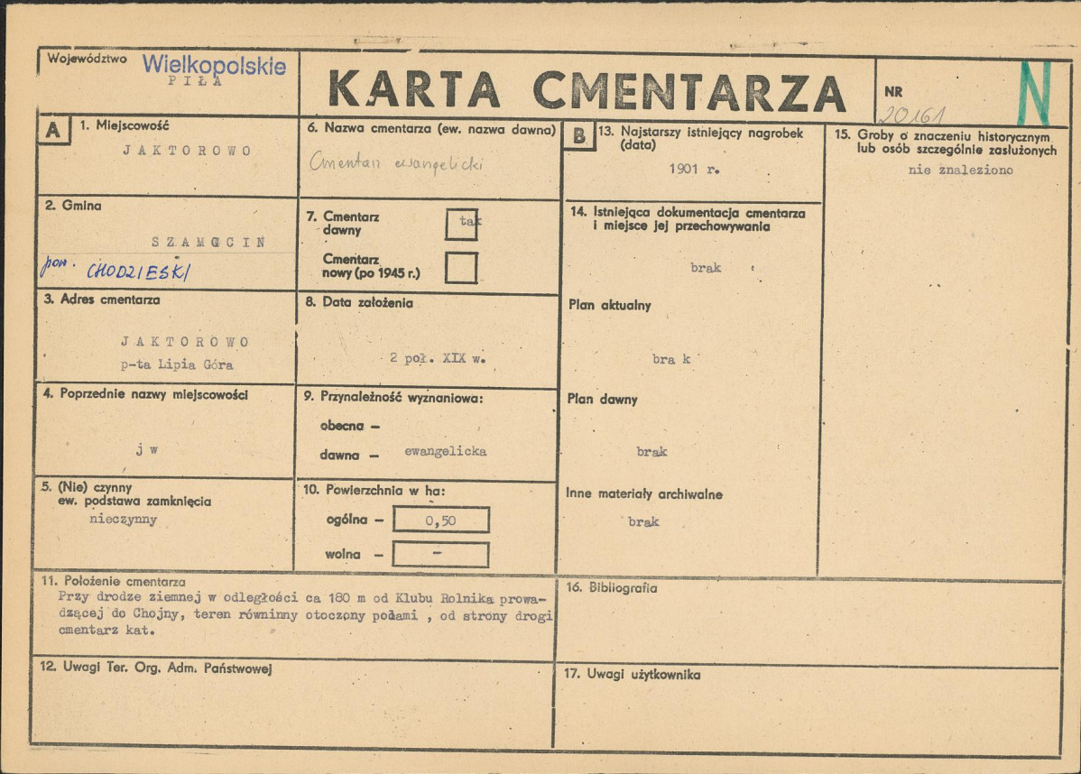 Karta cmentarza, skan nr 1