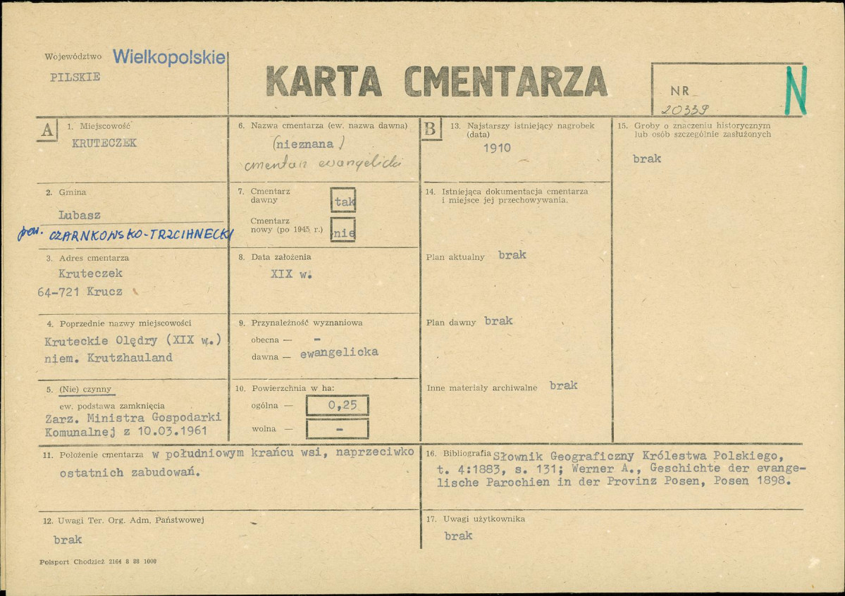 Karta cmentarza, skan nr 1