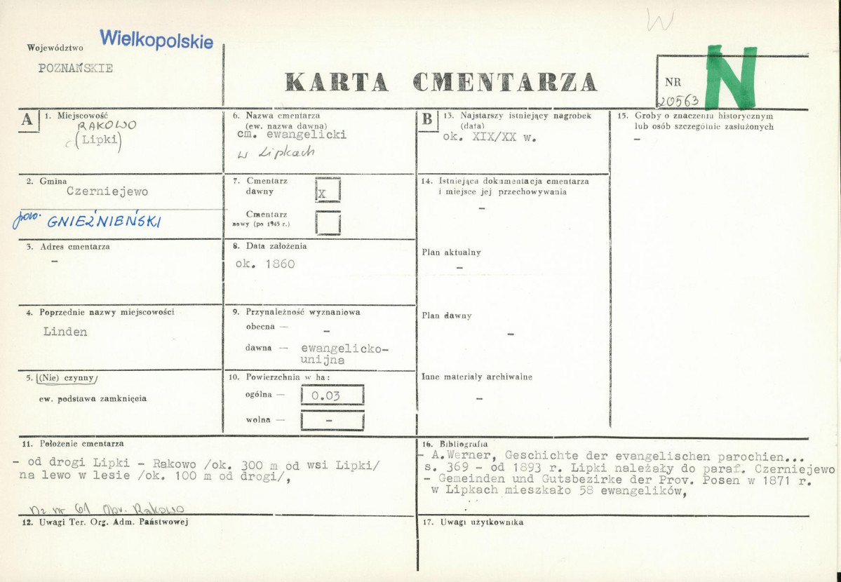 Karta cmentarza, skan nr 1