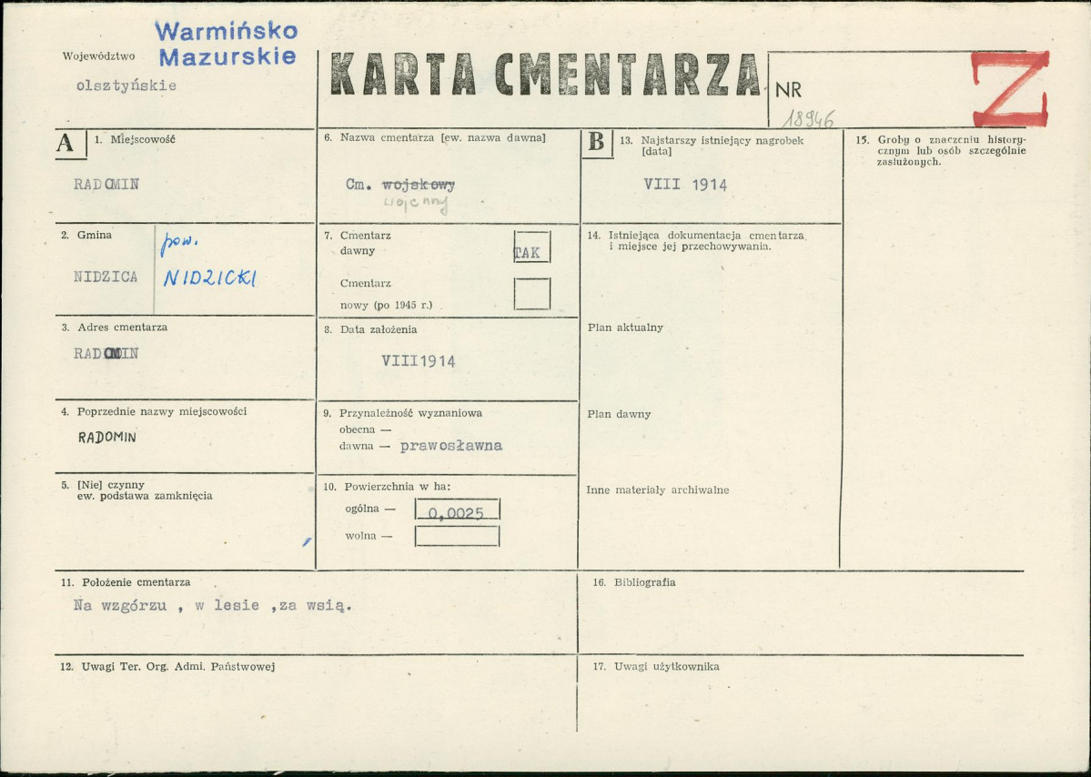 Karta cmentarza, skan nr 1