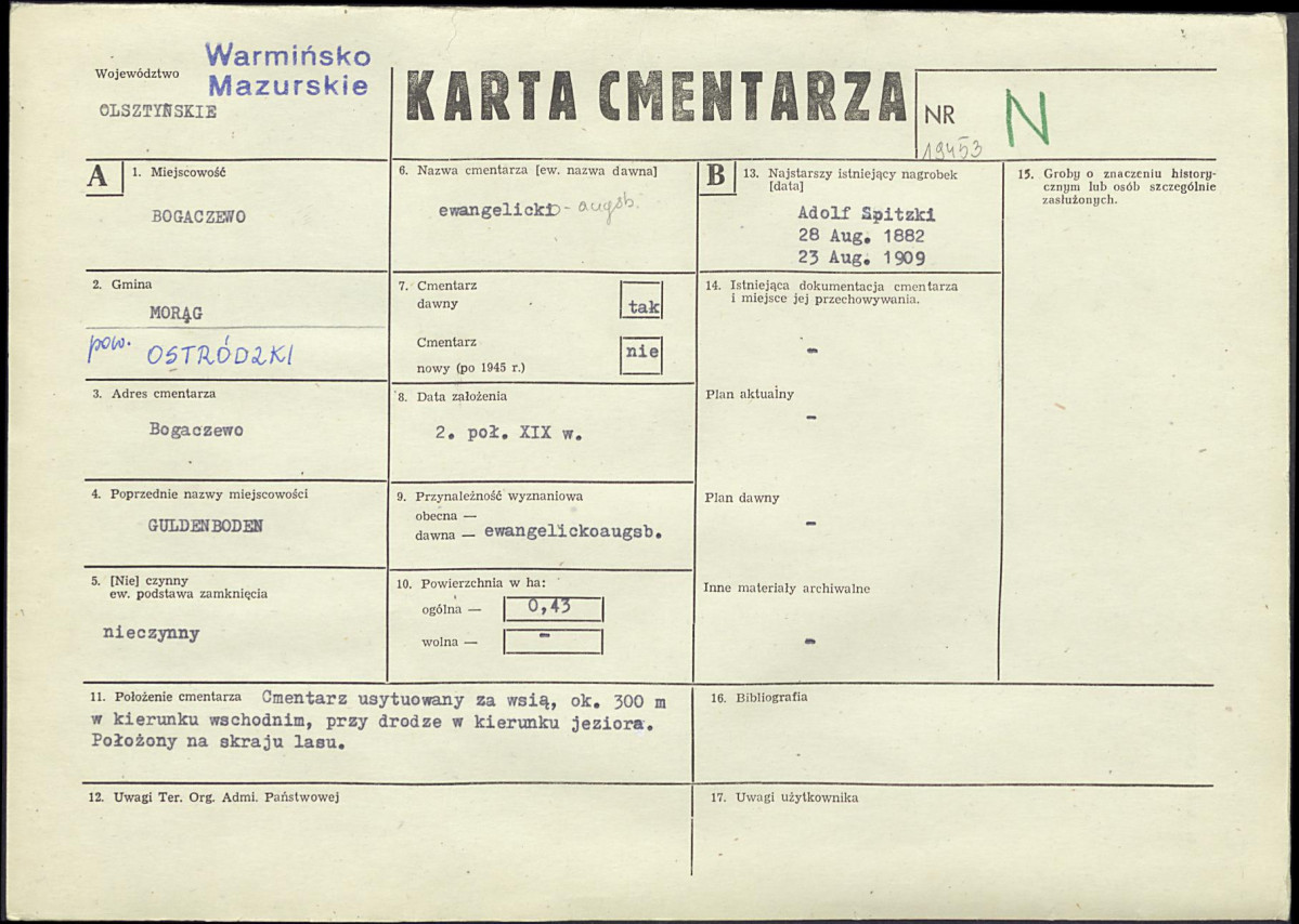 Karta cmentarza, skan nr 1