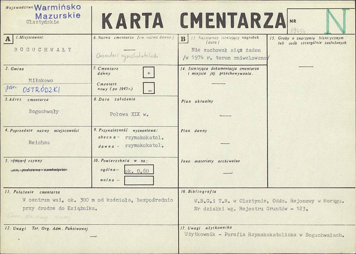 Karta cmentarza, skan nr 1