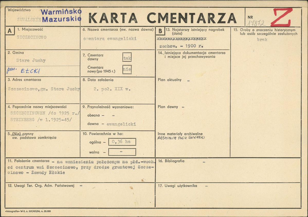 Karta cmentarza, skan nr 1