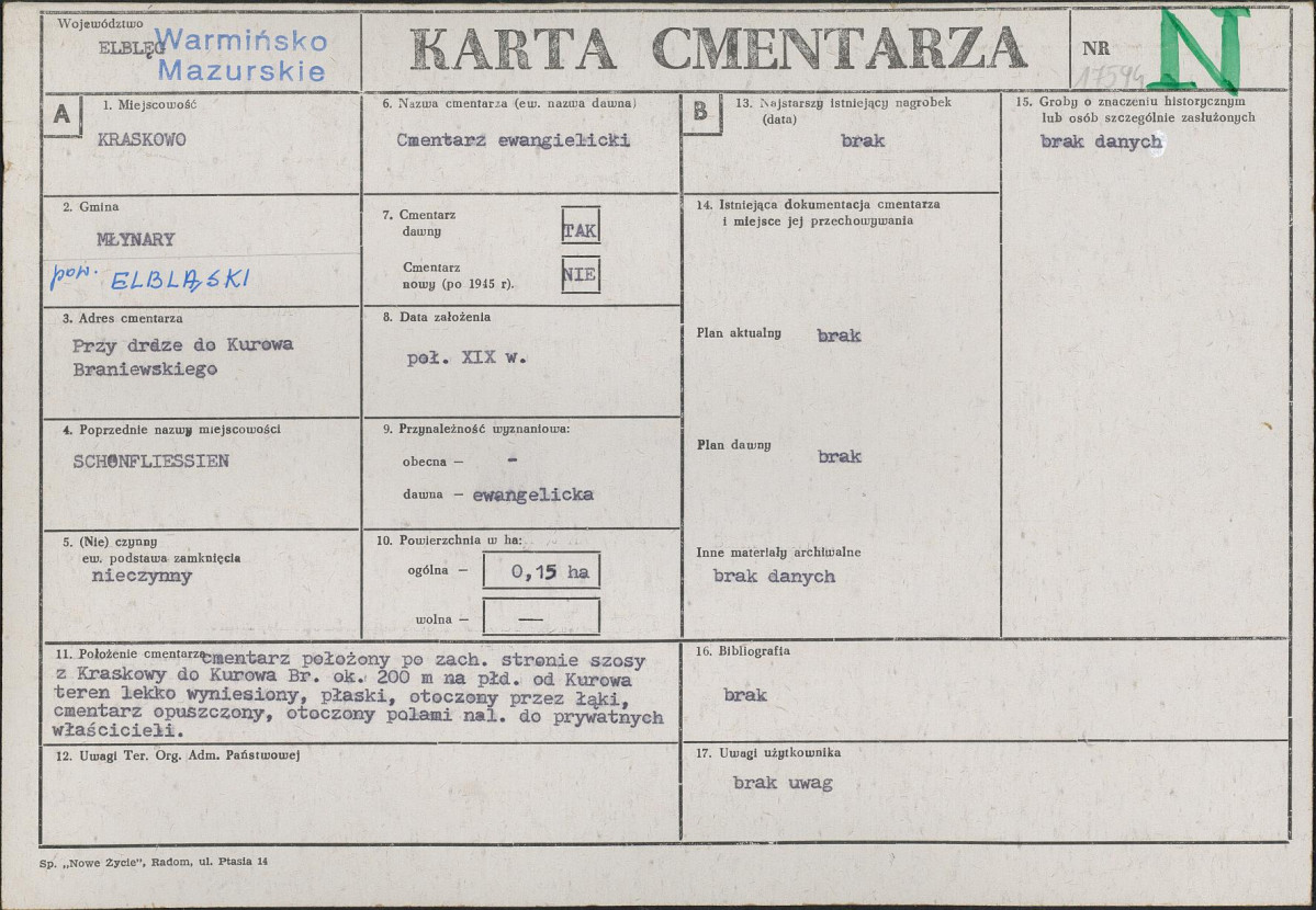 Karta cmentarza, skan nr 1