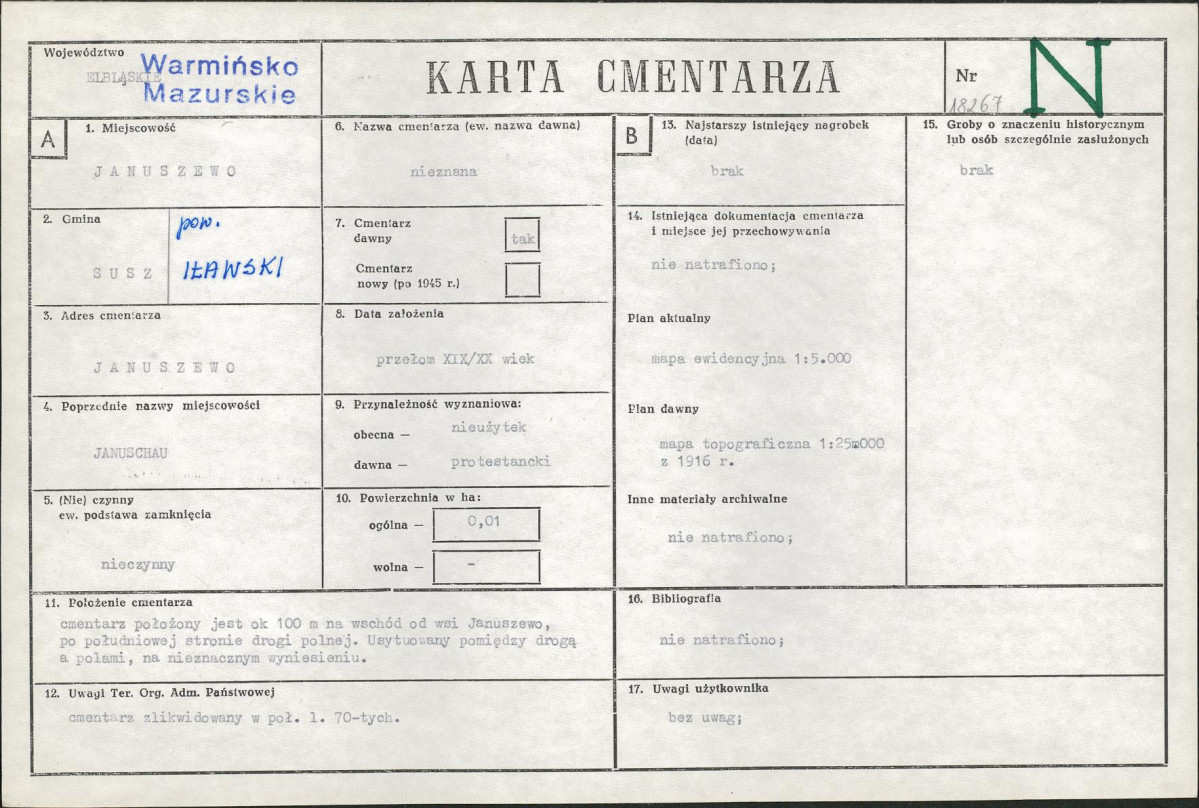 Karta cmentarza, skan nr 1