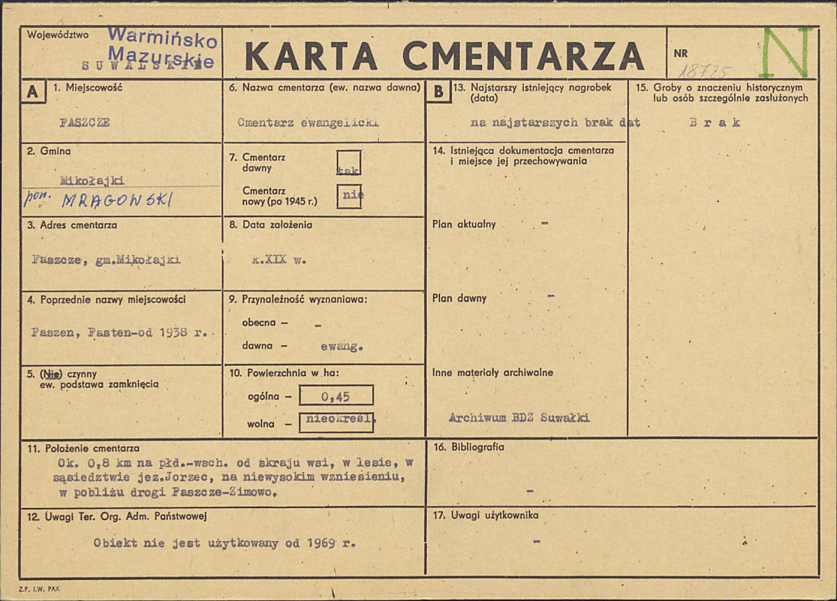 Karta cmentarza, skan nr 1