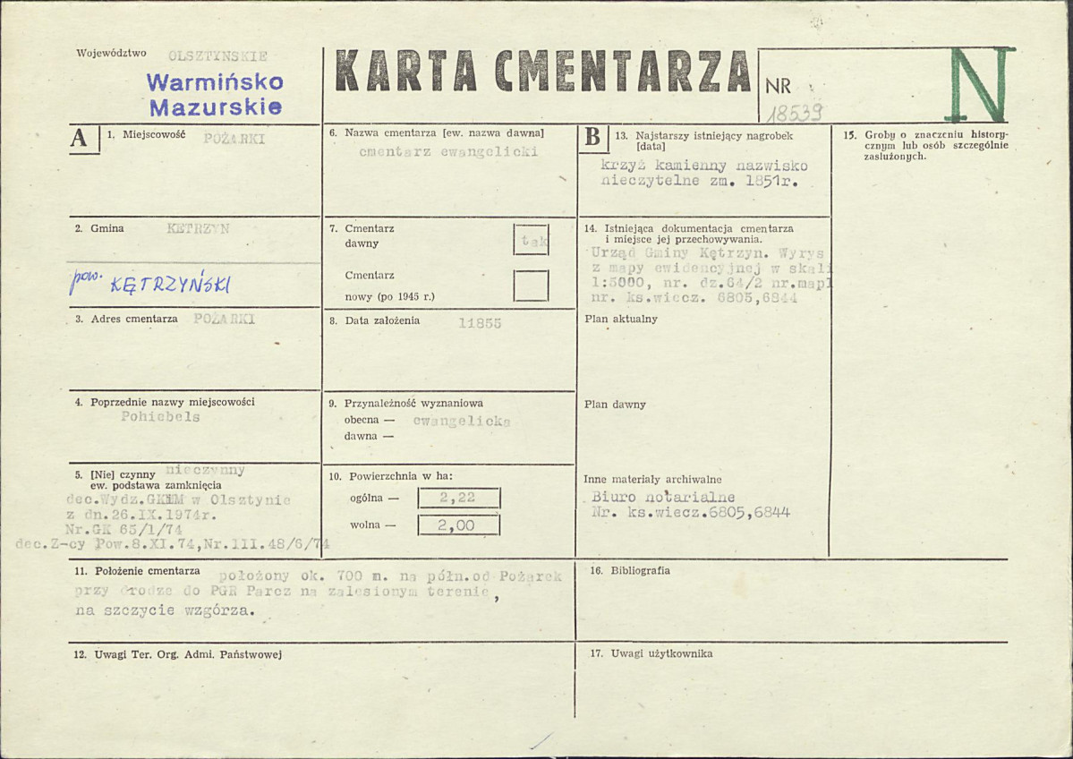 Karta cmentarza, skan nr 1