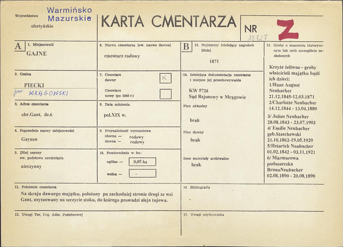 Karta cmentarza, skan nr 1