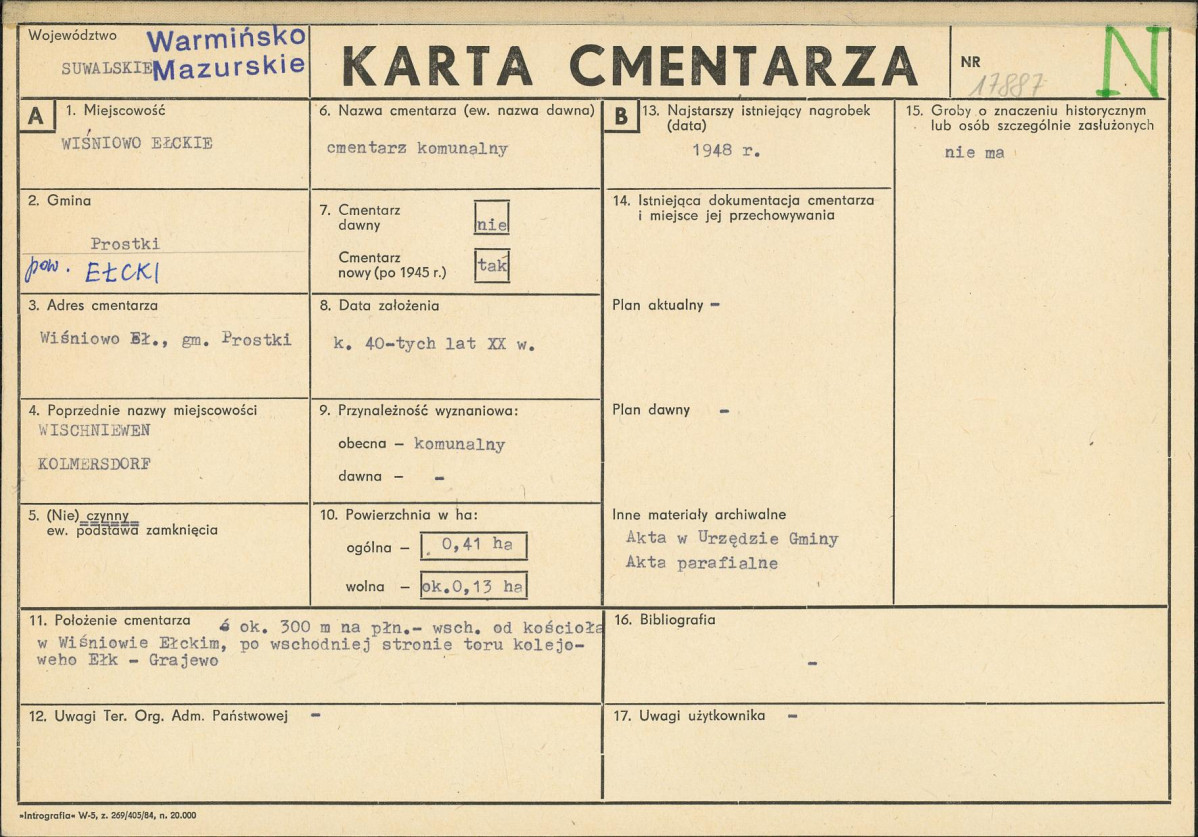 Karta cmentarza, skan nr 1