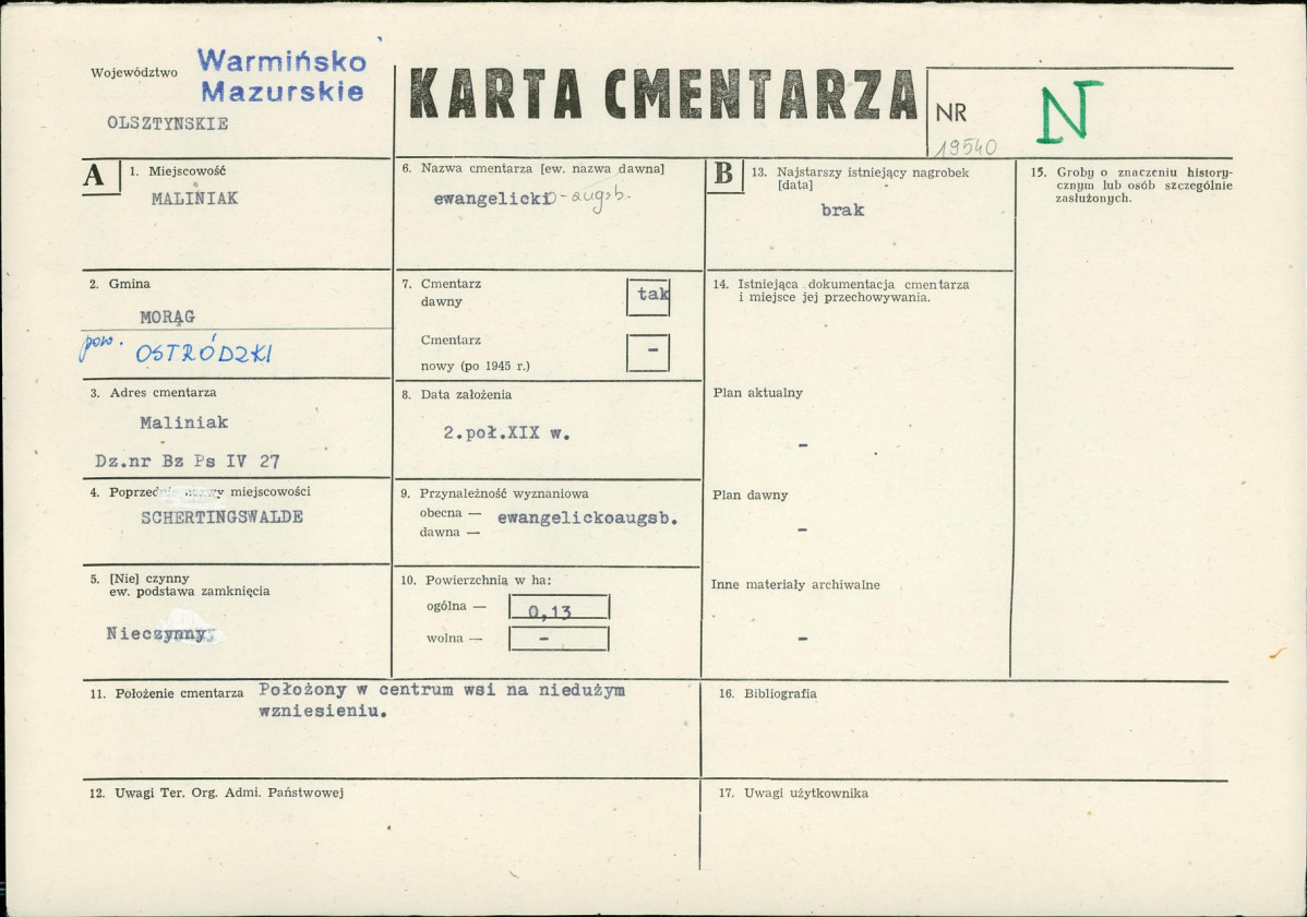 Karta cmentarza, skan nr 1