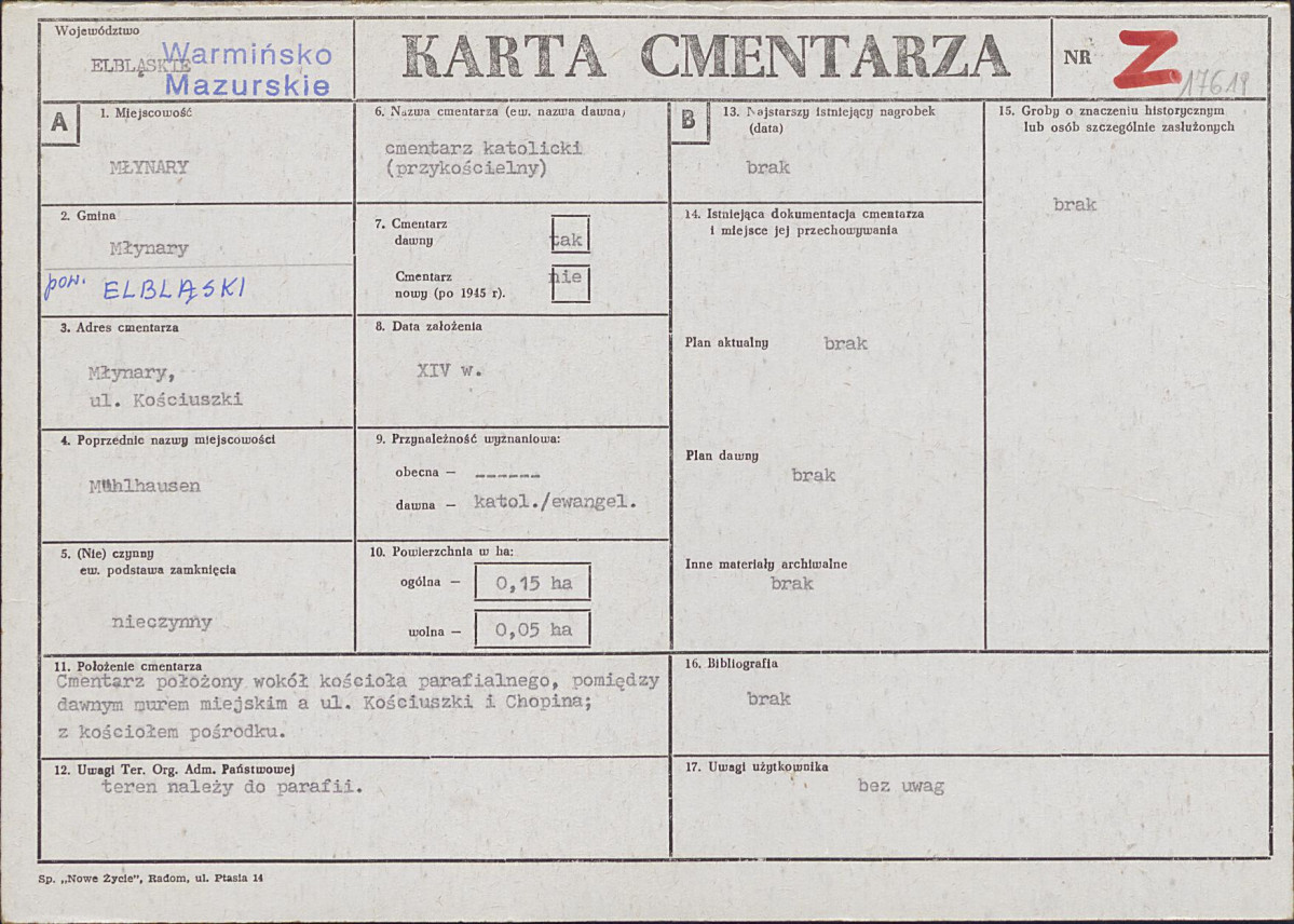 Karta cmentarza, skan nr 1
