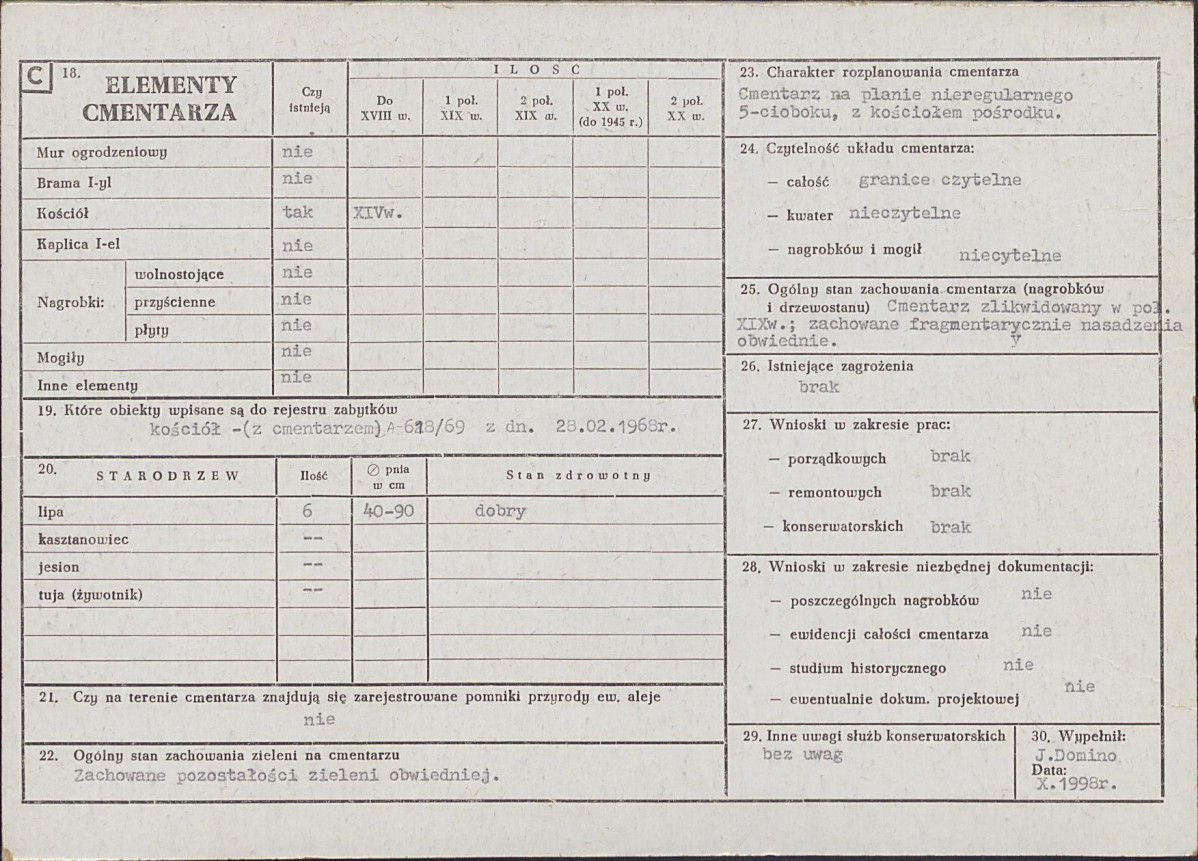 Karta cmentarza, skan nr 2