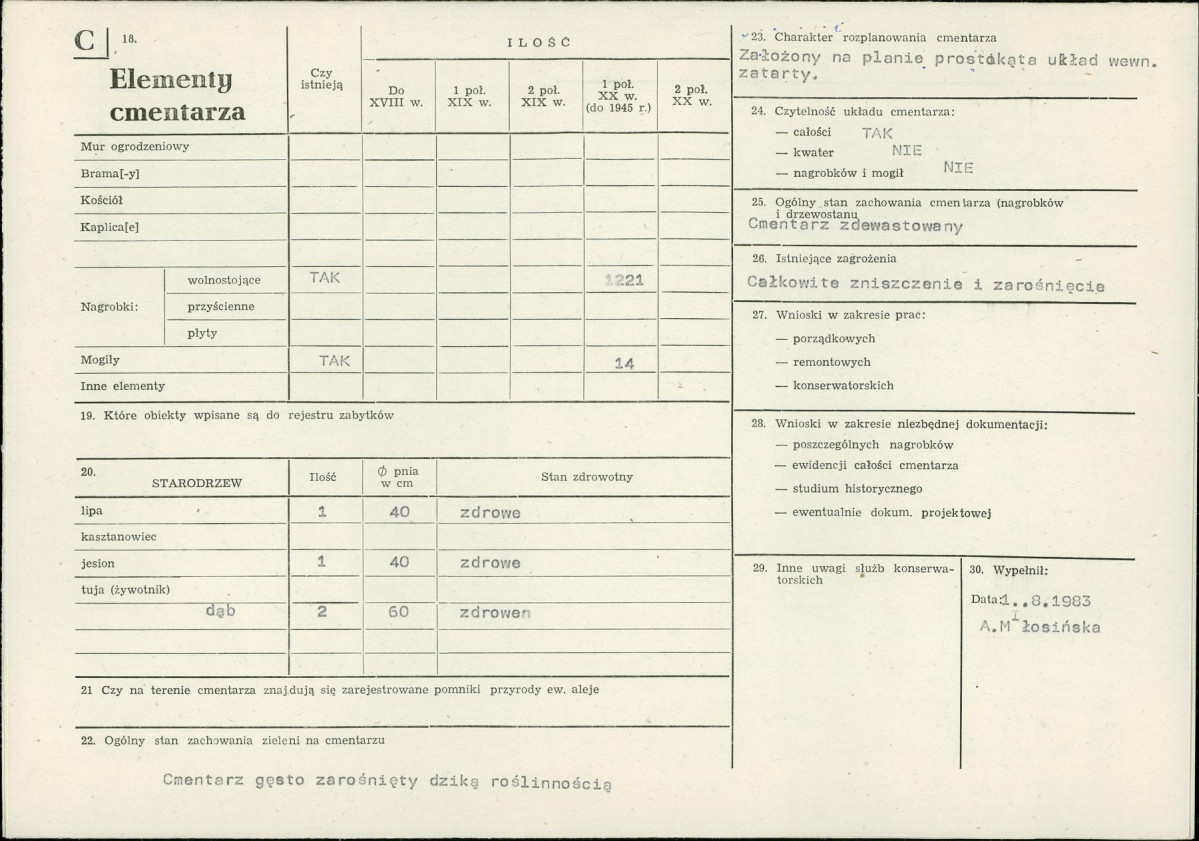Karta cmentarza, skan nr 2
