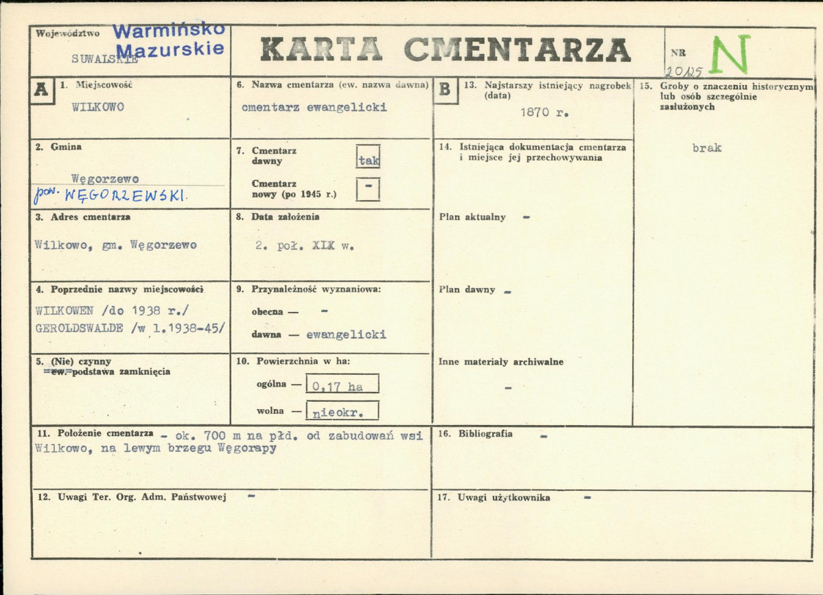 Karta cmentarza, skan nr 1