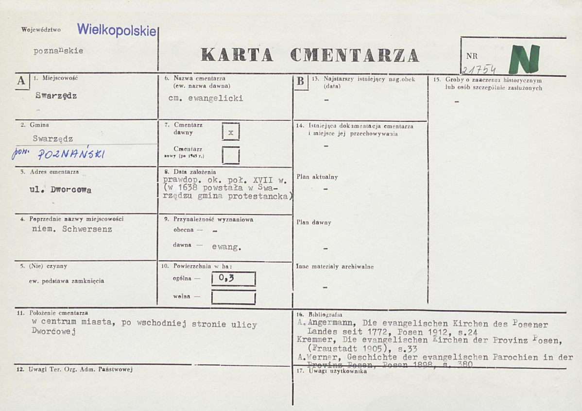 KC - Karta cmentarza, skan nr 1