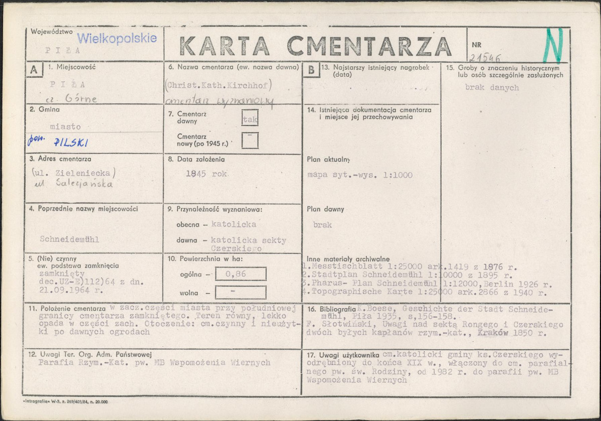 Karta cmentarza, skan nr 1