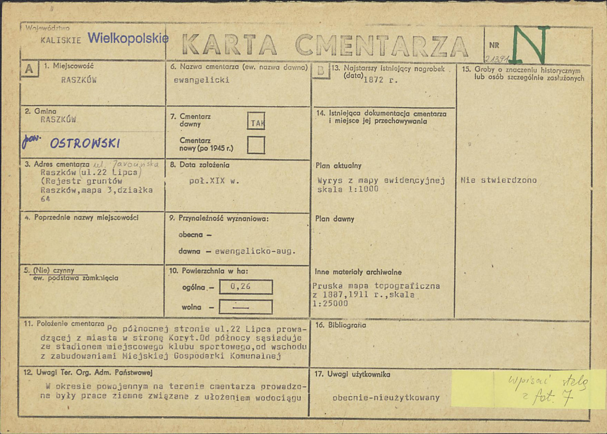 Karta cmentarza, skan nr 1