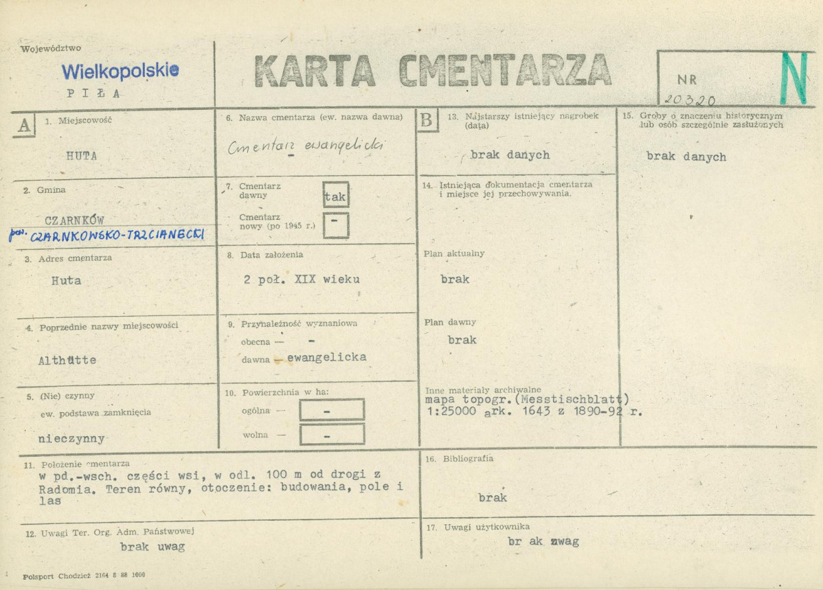 Karta cmentarza, skan nr 1
