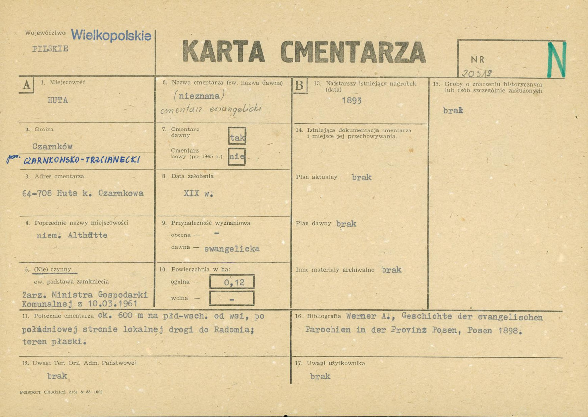 Karta cmentarza, skan nr 1
