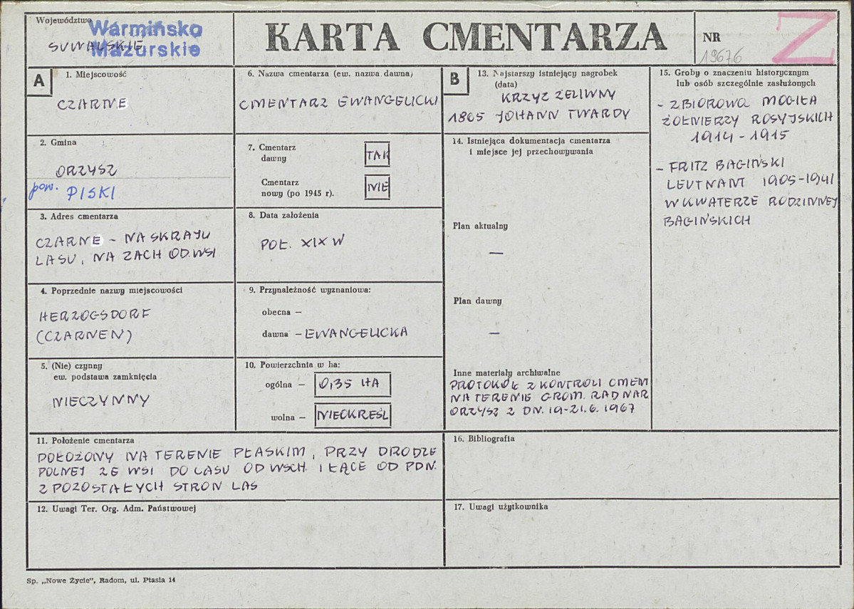 Karta cmentarza, skan nr 1