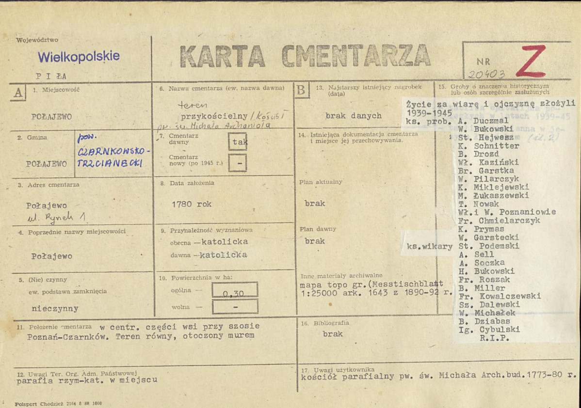 Karta cmentarza, skan nr 1