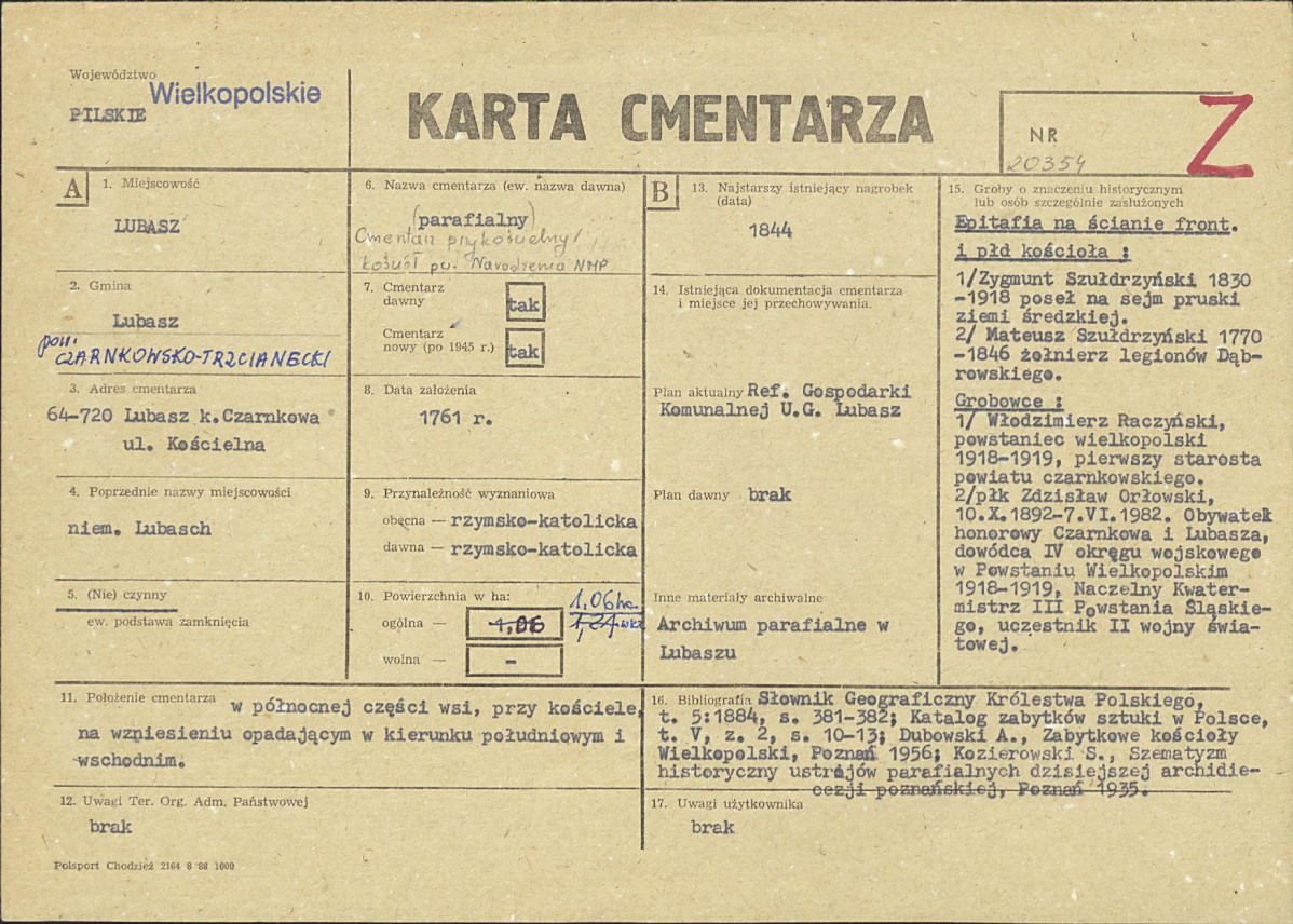 Karta cmentarza, skan nr 1