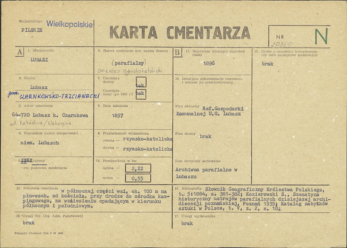 Karta cmentarza, skan nr 1