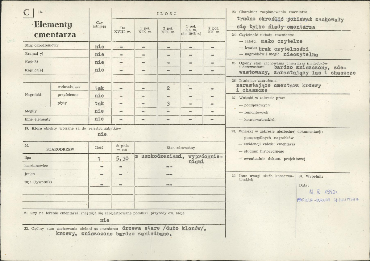 Karta cmentarza, skan nr 2