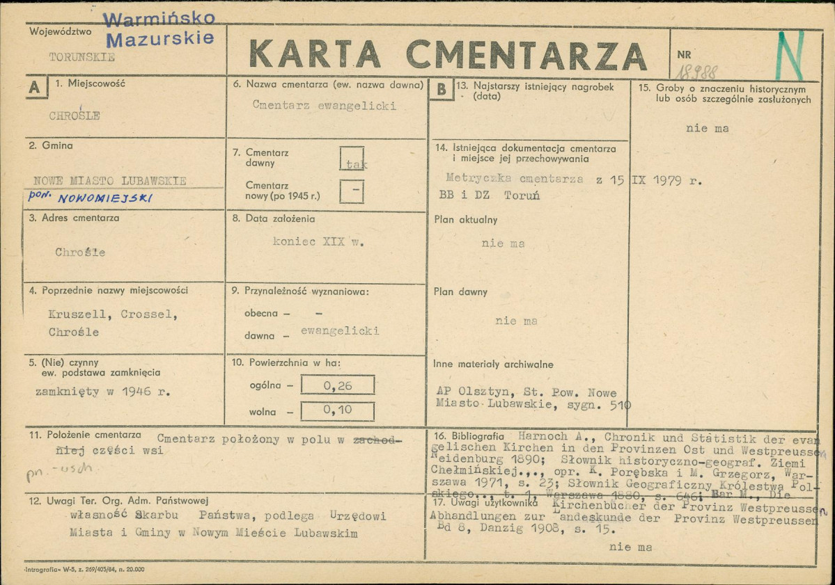 Karta cmentarza, skan nr 1
